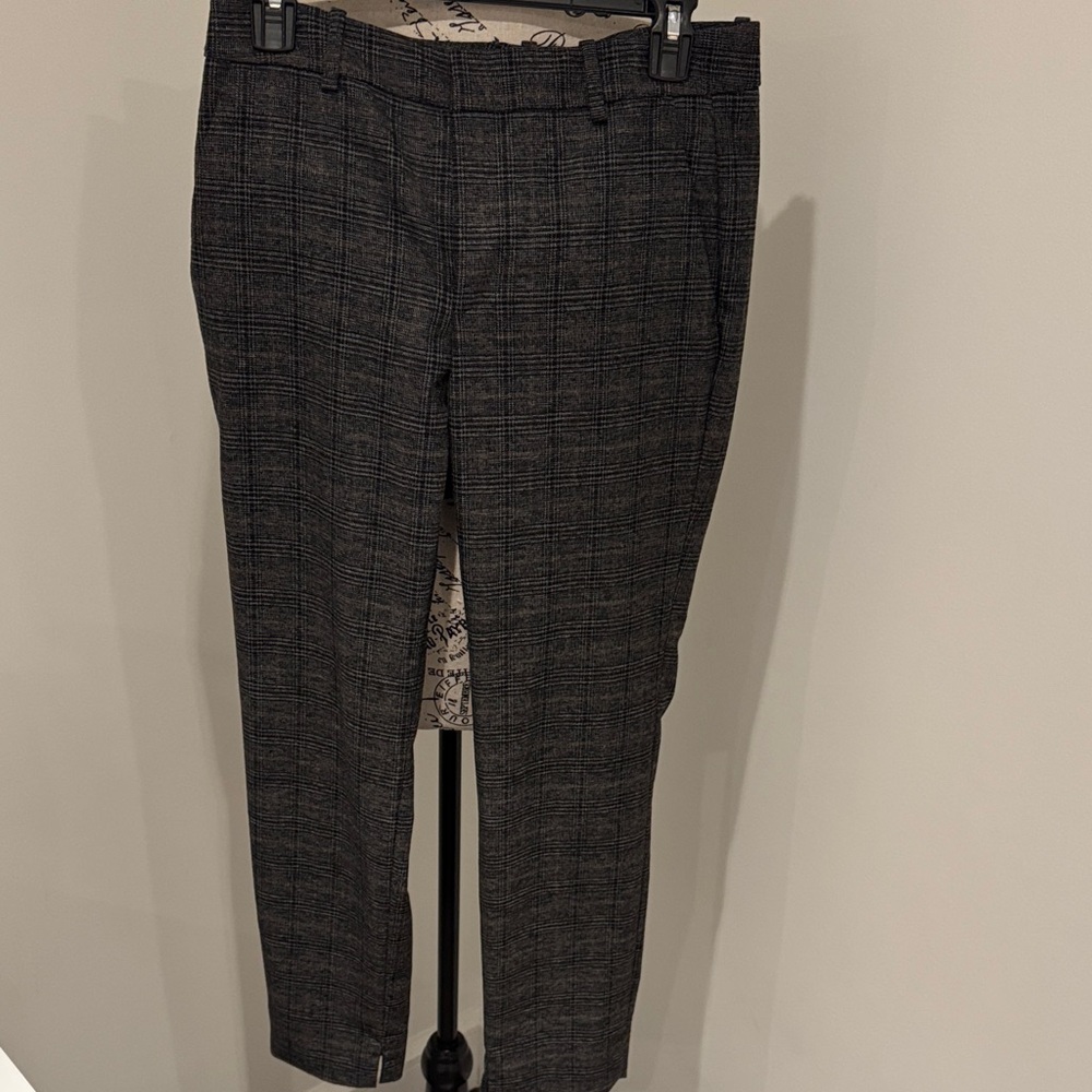 Zara Women's Black Checkered Trousers